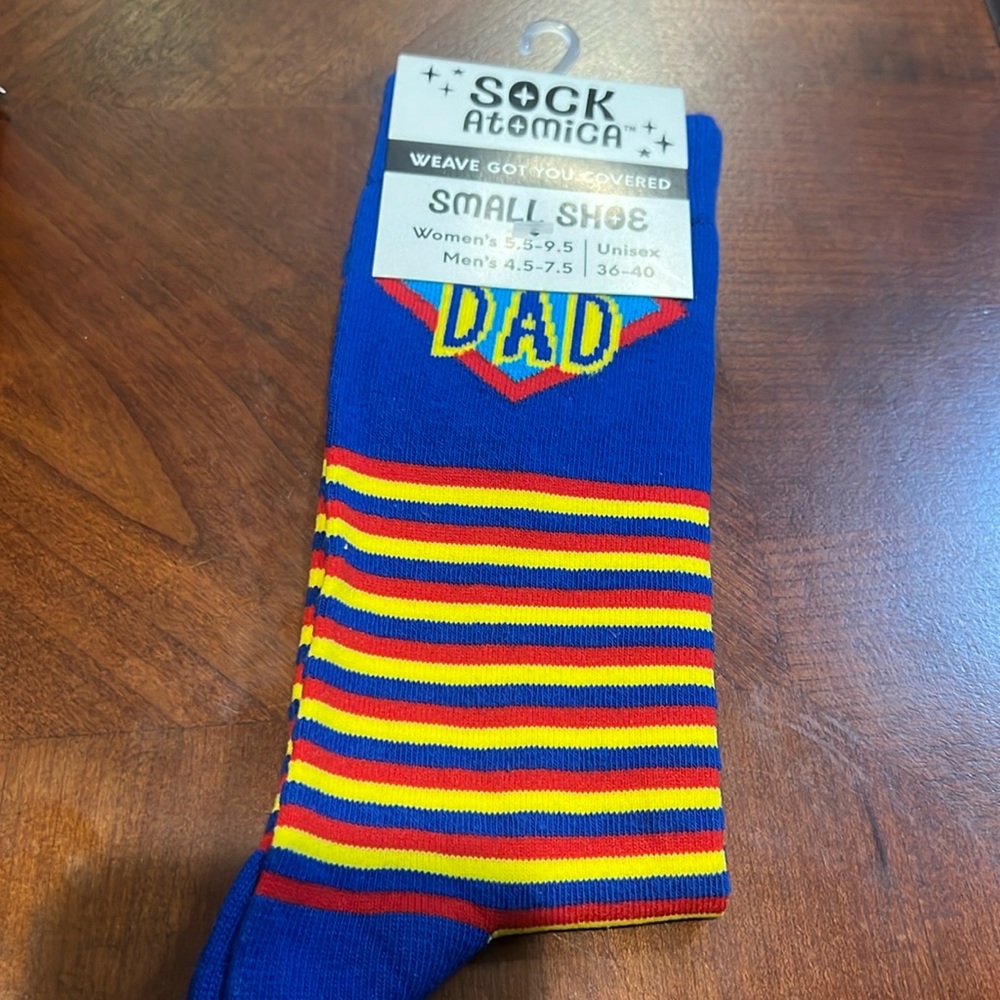 Sock Atomica Super Dad socks brand new with tags